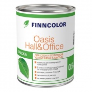фотографии Краска FINNCOLOR Oasis Hall & Office A для стен и потолков устойчивая к мытью матовая 0,9л