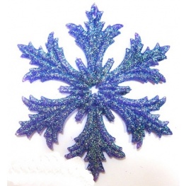 Снежинка декоративная фиолетовая, 125 мм