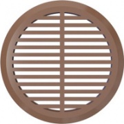 фотографии Решетка вентиляционная Эковент круглая с фланцем коричневая 10РКН 