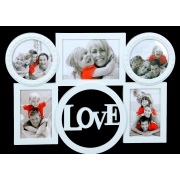 фотографии Фоторамка "Семейная Love" на 5 фото (10*15, 13*13, 13*18 см), белая