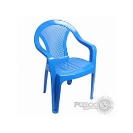 Кресло пластиковое "Румба" голубое