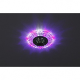 Светильник Эра DK LD2 SL/WH+PU MR16 белая+фиолетовая подсветка