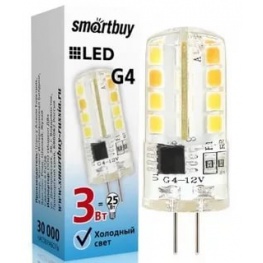 Лампа Smartbuy JC 3.5W G4 12B 240Лм 3000K SBL-G4 3_5-30K