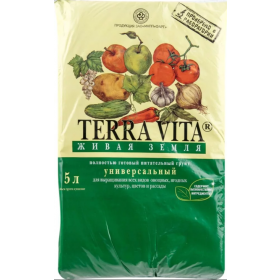 Грунт Terra Vita Живая Земля (универс.) 5 л Торфогрунт 